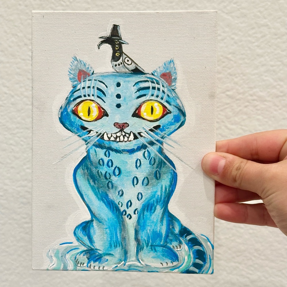 ✨Derby Tiger from KPop Demon Hunter Hand-painted Acrylic Art. 5”x7”